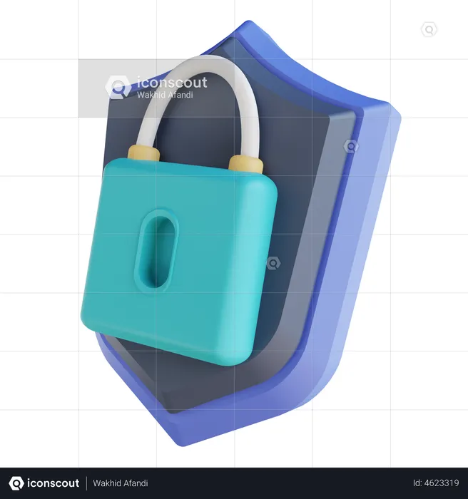 Security Lock  3D Illustration