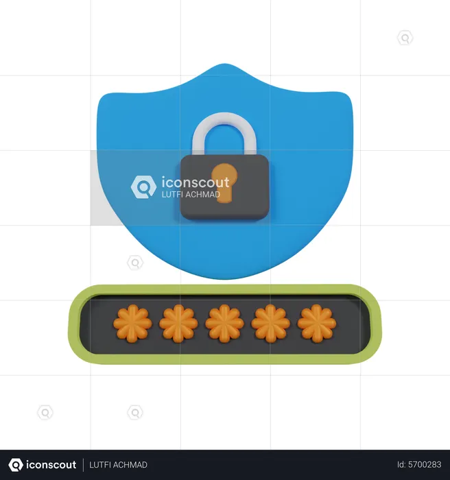 Security Password  3D Icon