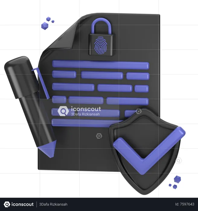 Security Policy  3D Icon