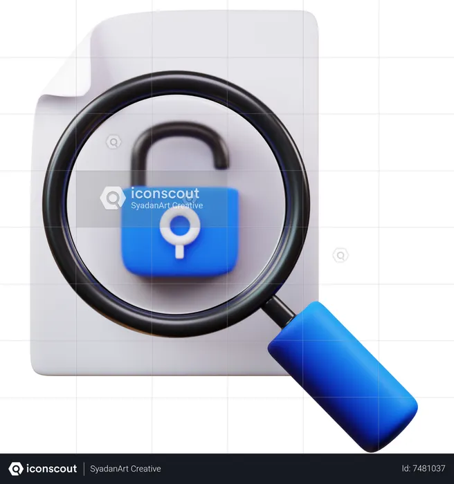 Security Search  3D Icon