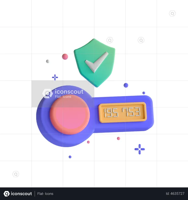 Security Token  3D Illustration