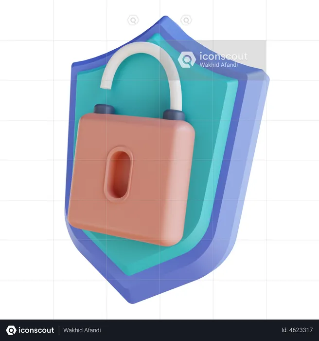 Security Unlock  3D Illustration