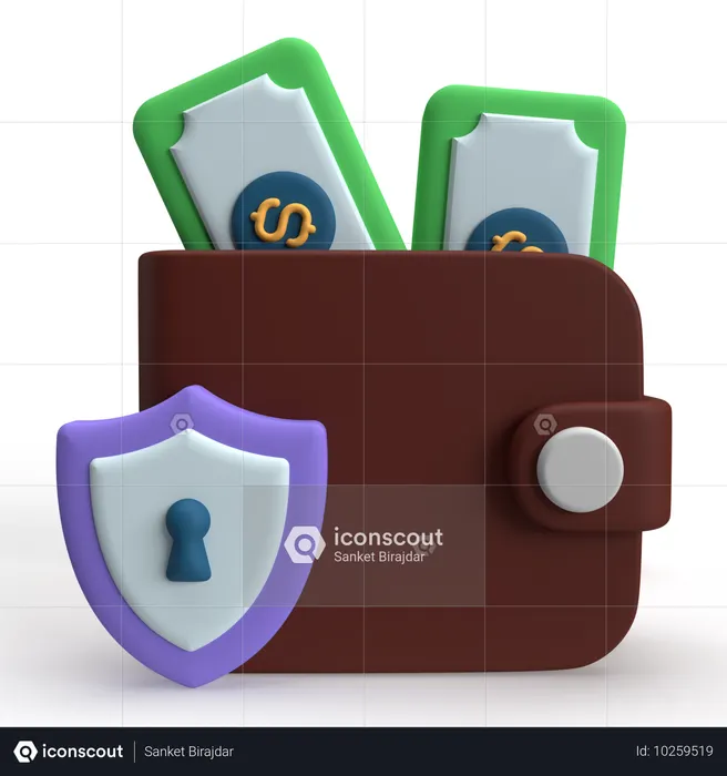 Security Wallet  3D Icon