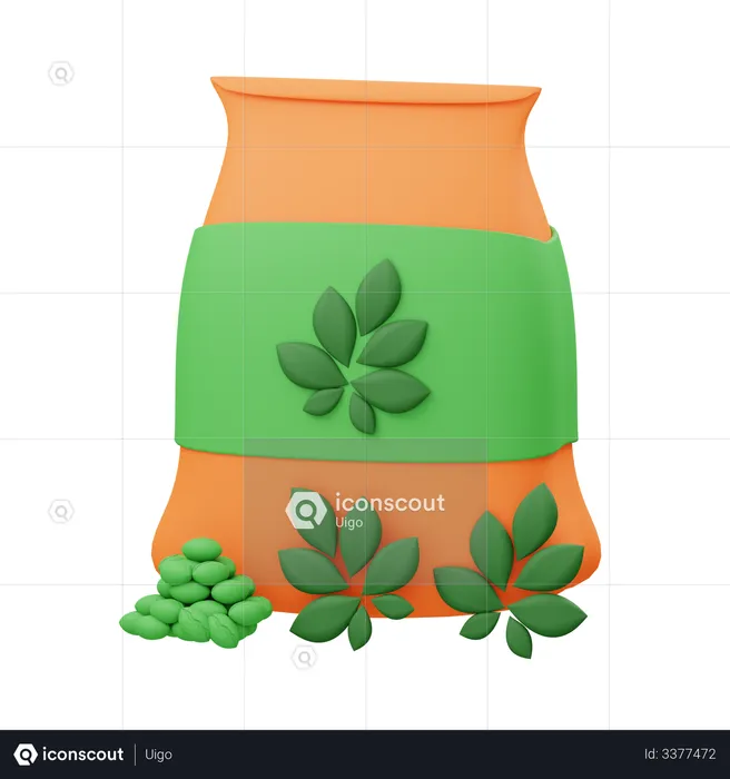 Seeds  3D Illustration