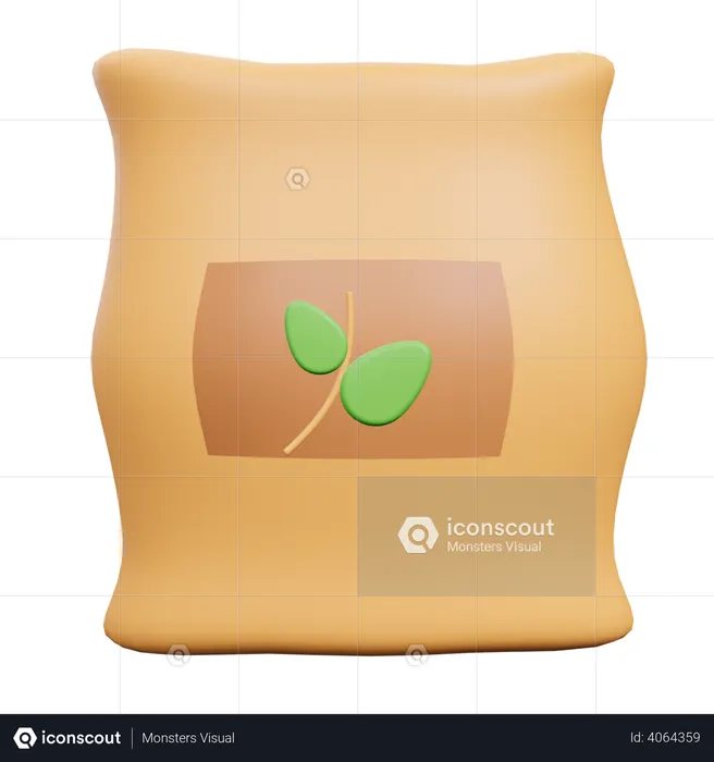 Seeds Bag  3D Illustration