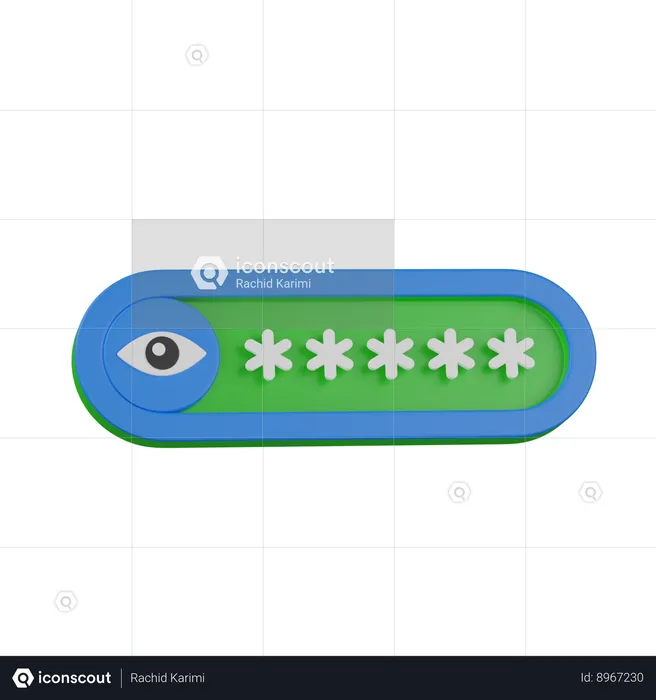 Seen password  3D Icon