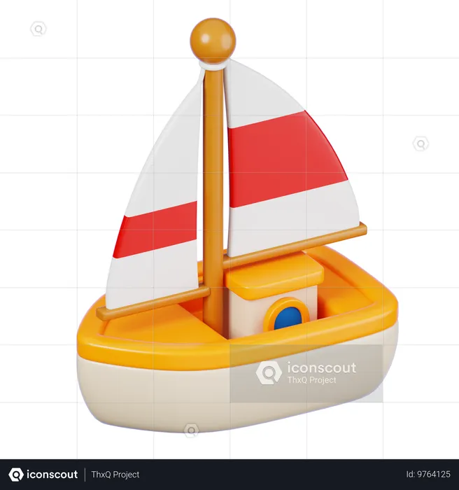 Segelboot  3D Icon