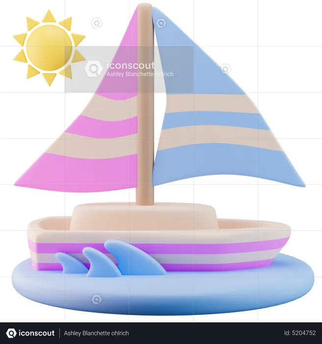 Segelboot  3D Icon