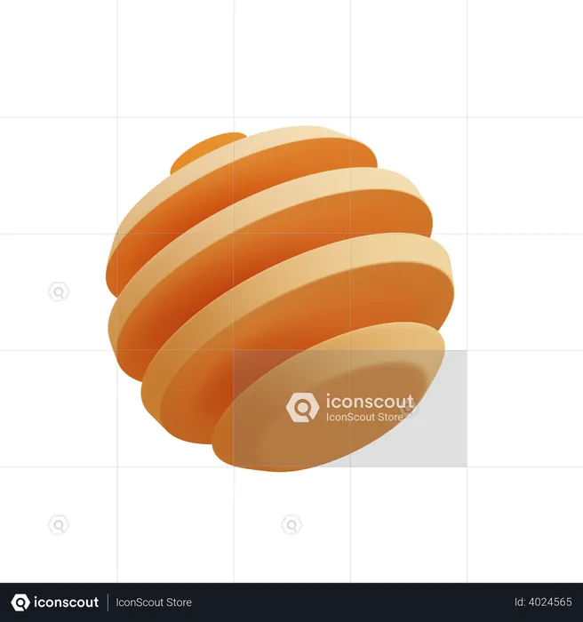 Segmented sphere  3D Icon