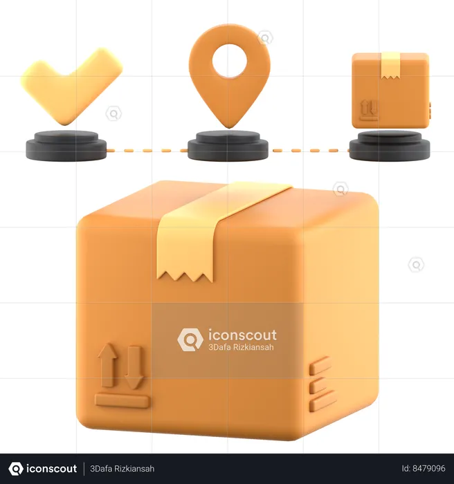 Seguimiento del paquete  3D Icon