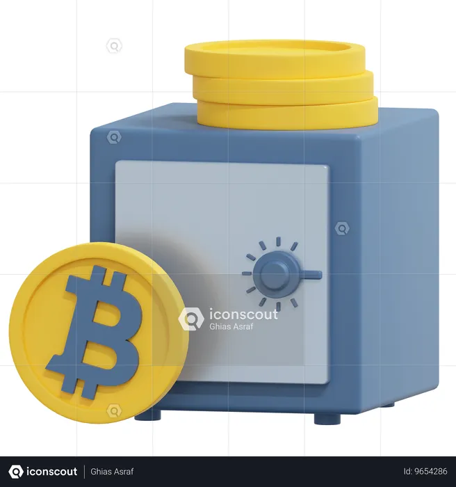 Segurança bitcoin  3D Icon