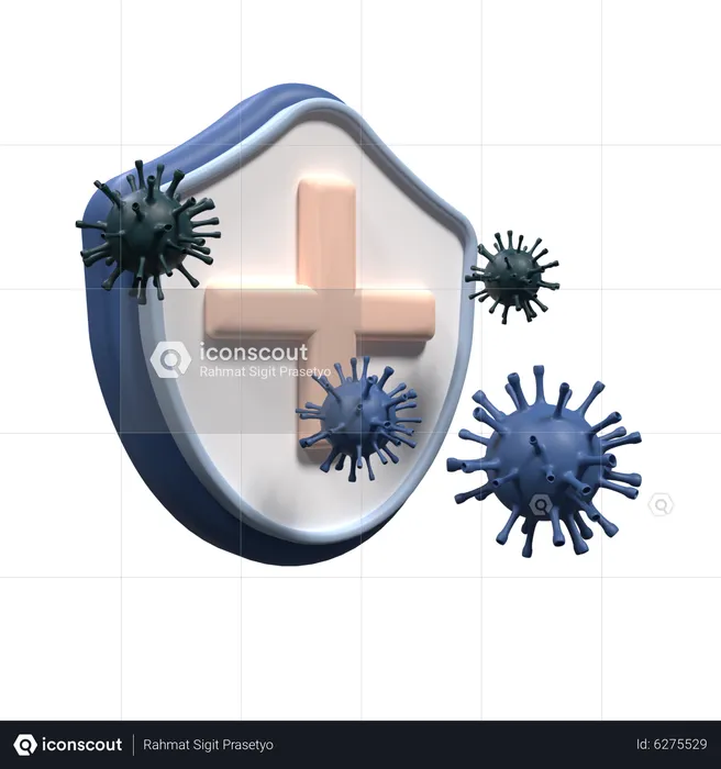 Segurança contra vírus  3D Icon