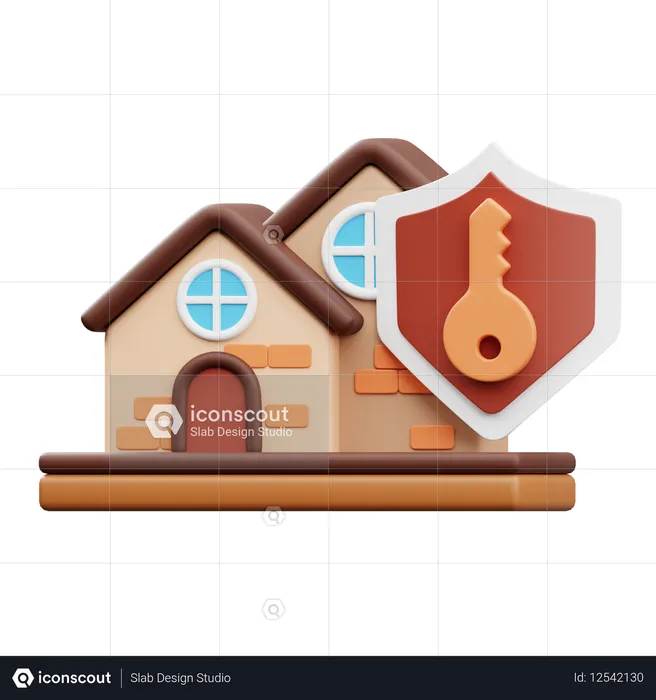 Segurança da casa  3D Icon