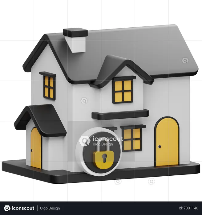 Segurança da casa  3D Icon