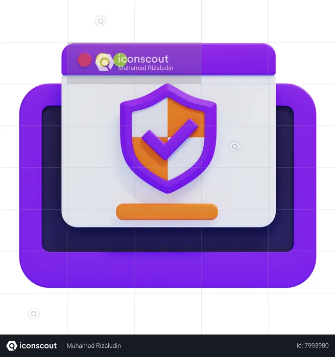 Segurança na Web  3D Icon