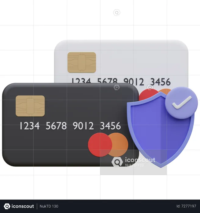 Segurança do cartão de crédito  3D Icon