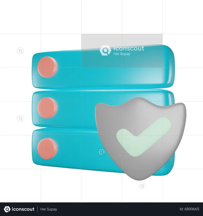 Segurança de banco de dados  3D Icon