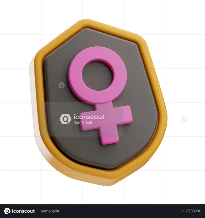 Segurança da mulher  3D Icon