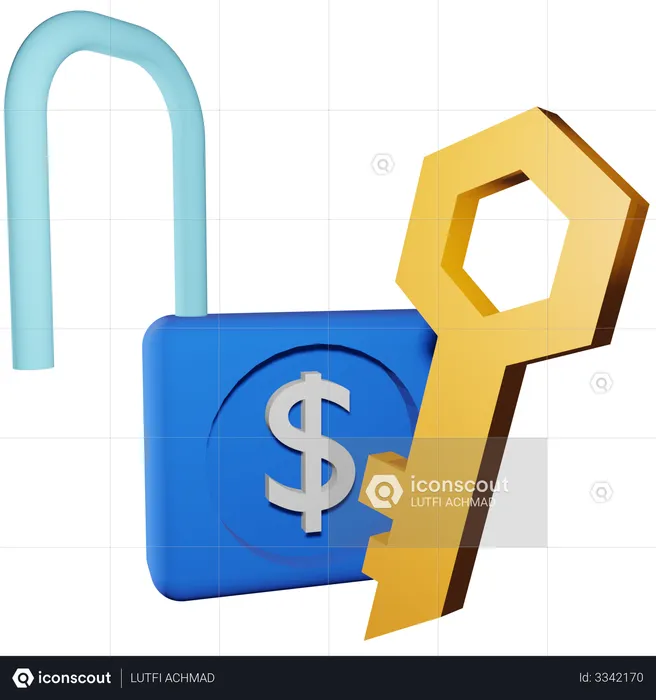 Segurança financeira  3D Illustration