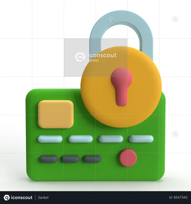 Pagamento de segurança  3D Icon