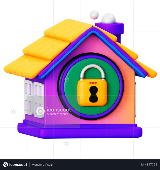 Segurança do lar  3D Icon