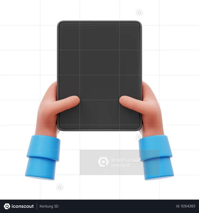 Segurando o tablet Emoji 3D Icon