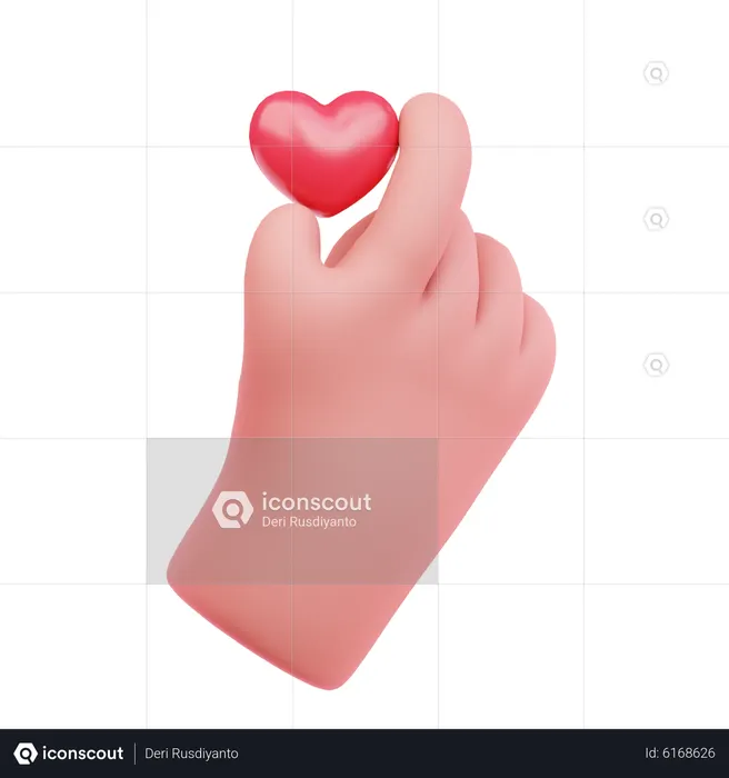 Segurando coração  3D Icon