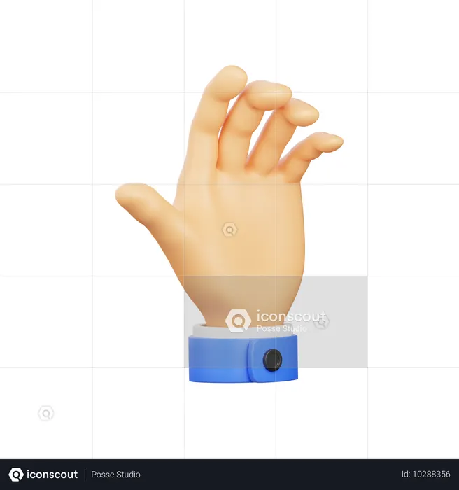Segurando o gesto com a mão  3D Icon