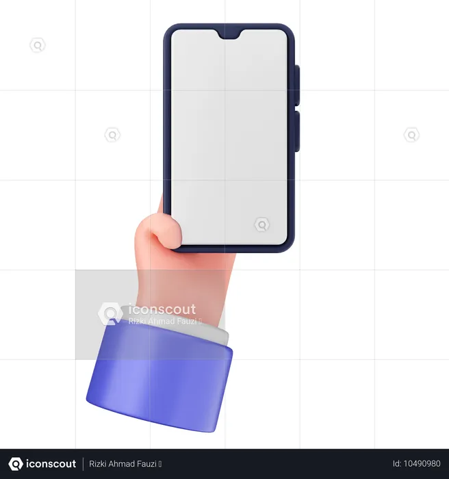 Segure o smartphone  3D Icon