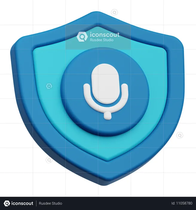 Seguridad de audio  3D Icon