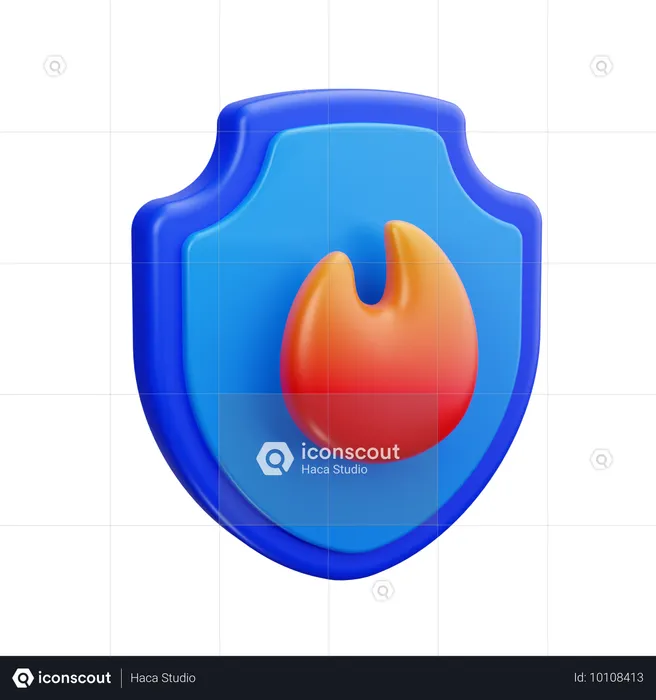 Seguridad contra incendios  3D Icon