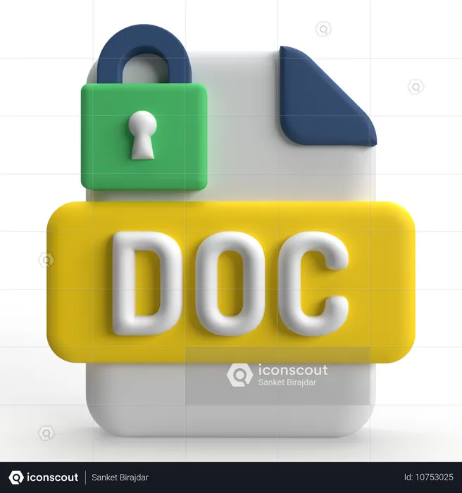 Seguridad de archivos  3D Icon