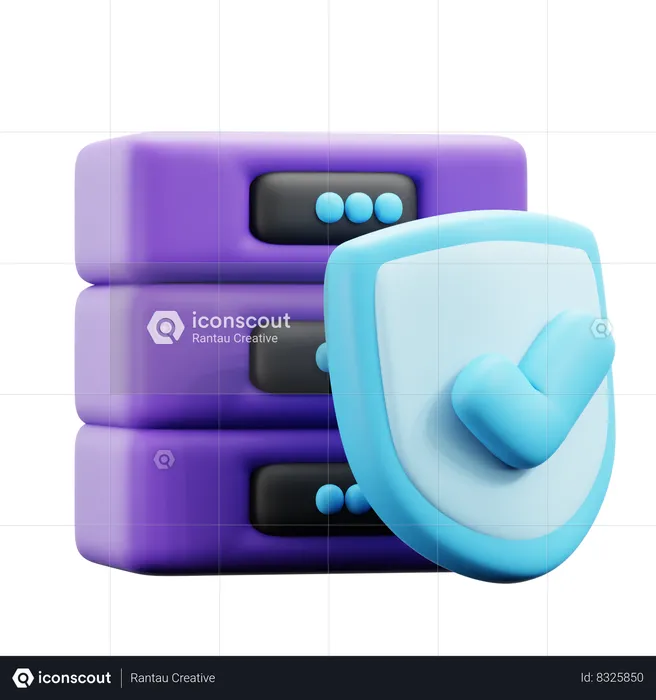 Seguridad de la base de datos  3D Icon