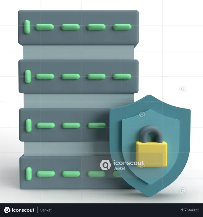 Seguridad de la base de datos  3D Icon