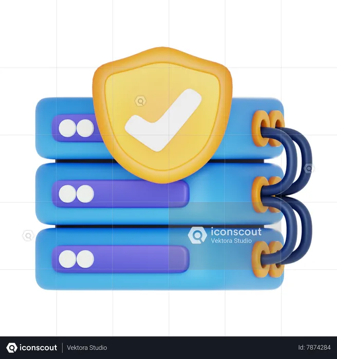 Seguridad de la base de datos  3D Icon