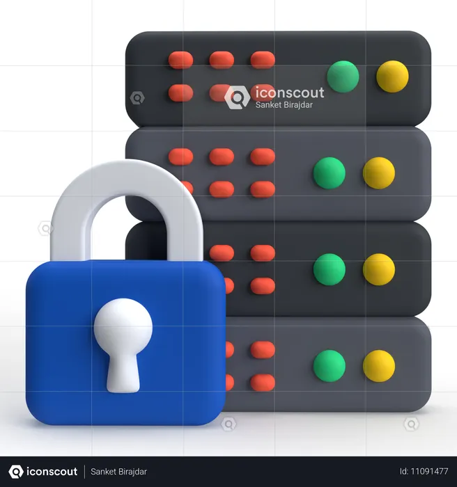 Seguridad de datos  3D Icon