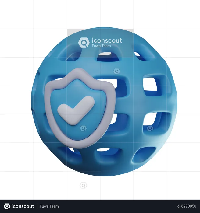 Seguridad de Internet  3D Icon