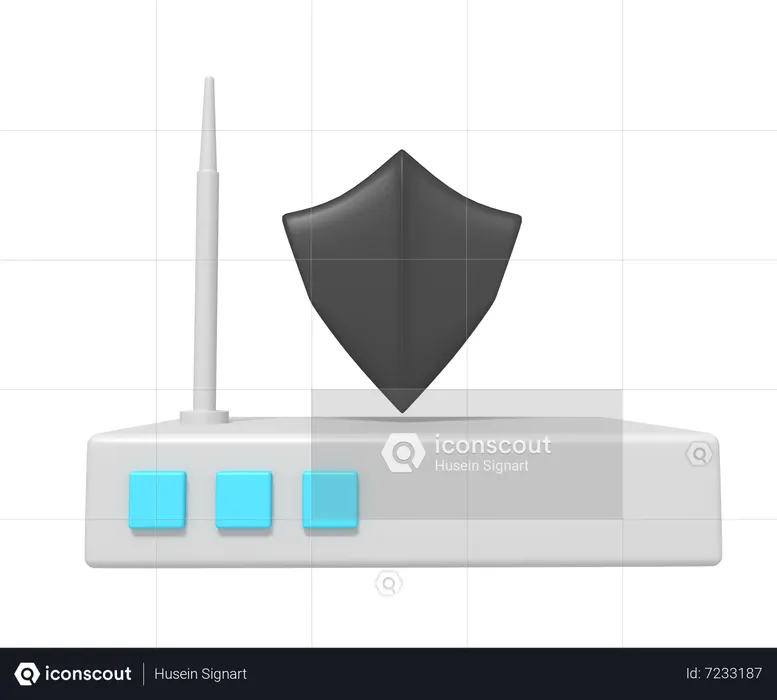 Seguridad de Internet  3D Icon