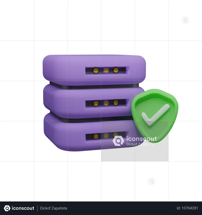 Seguridad de la base de datos  3D Icon