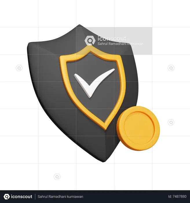 Seguridad de pago  3D Icon