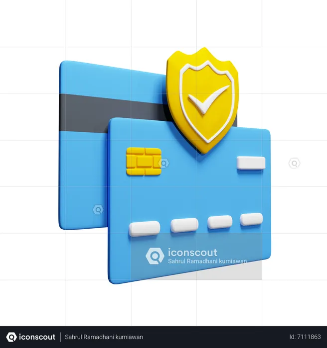 Seguridad de la tarjeta de crédito  3D Icon