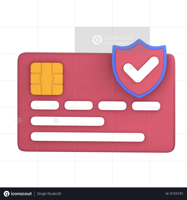 Seguridad de la tarjeta de crédito  3D Icon