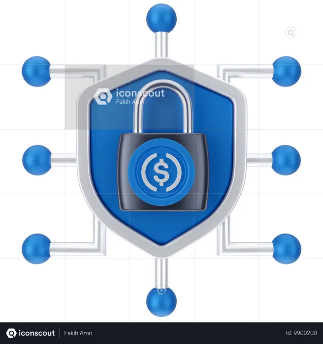 Seguridad del dinero  3D Icon