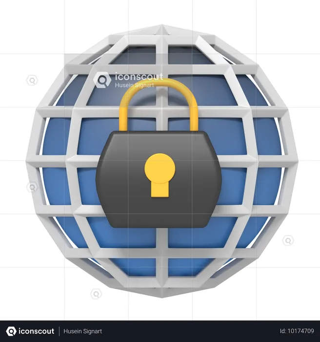 Seguridad del navegador  3D Icon