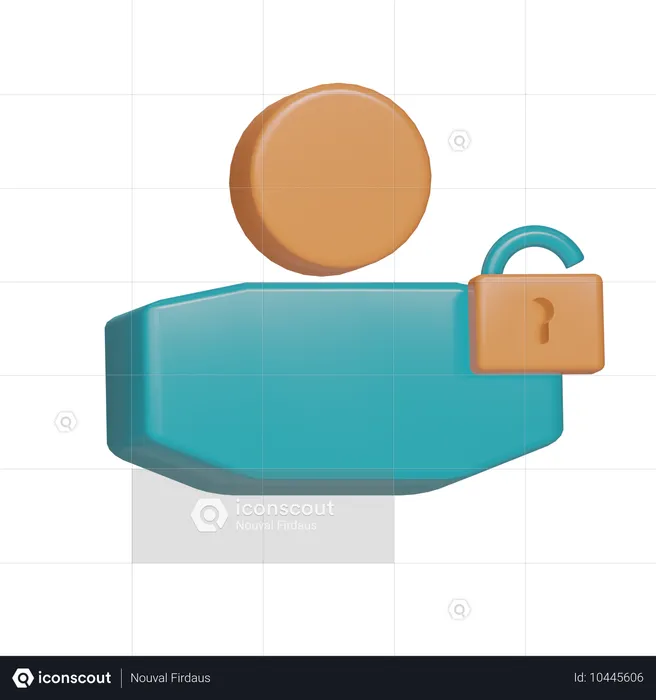 Seguridad del usuario  3D Icon