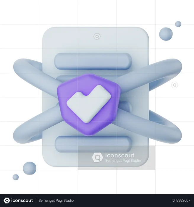 Seguridad de documentos  3D Icon