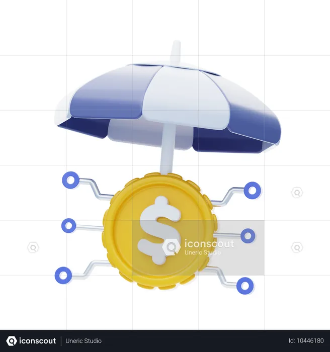 Seguridad financiera  3D Icon