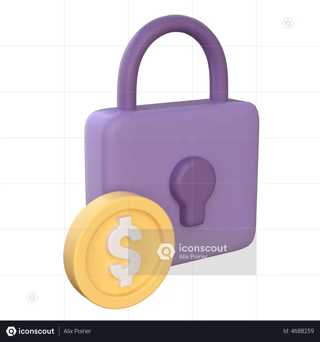 Seguridad financiera  3D Icon