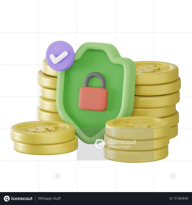 Seguridad financiera  3D Icon