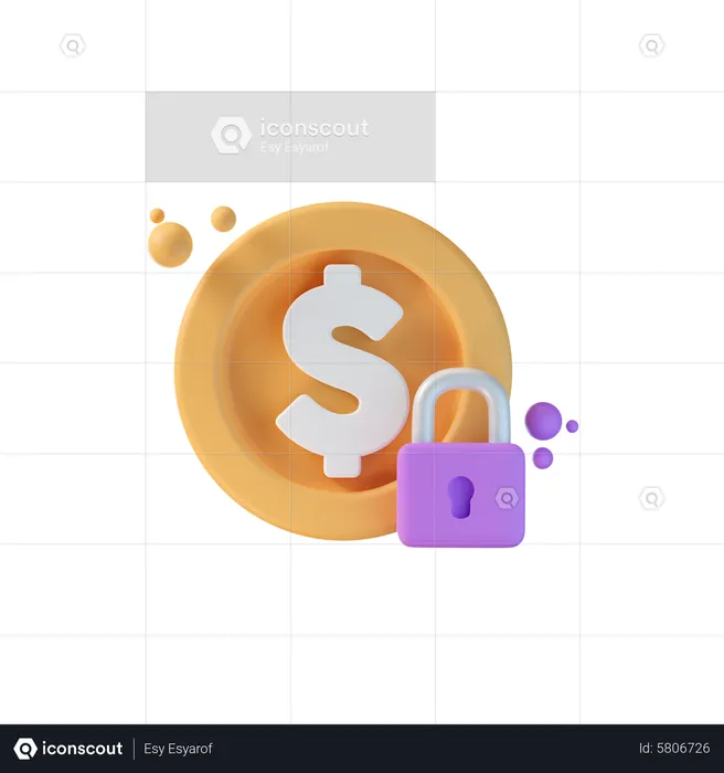 Seguridad financiera  3D Icon